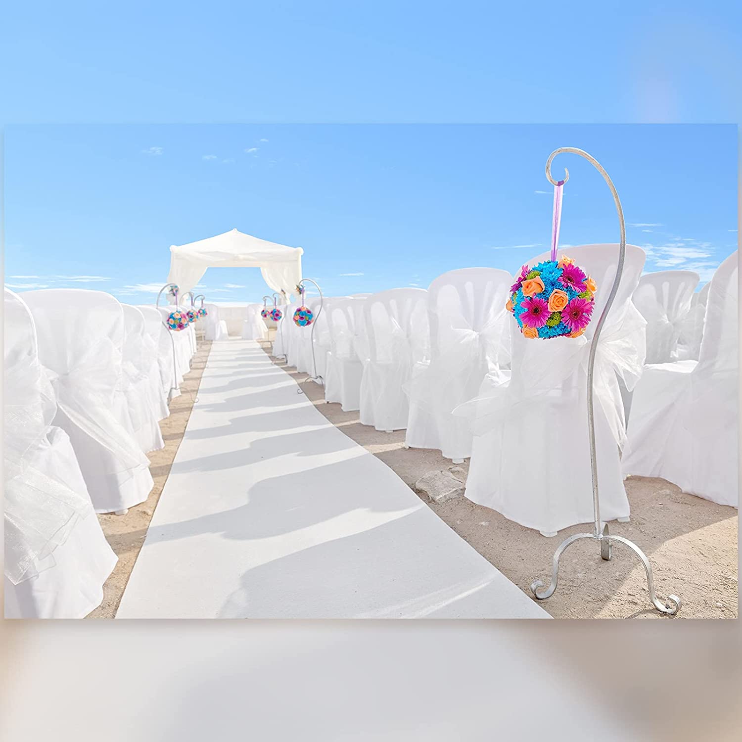 Aisle Runner White - سجادة مضادة للانزلاق لحفل الزفاف ،