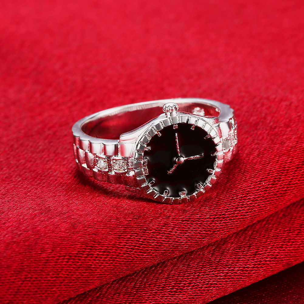 Wedding Job - 925 فضة ساعة معصم الزركون خواتم
