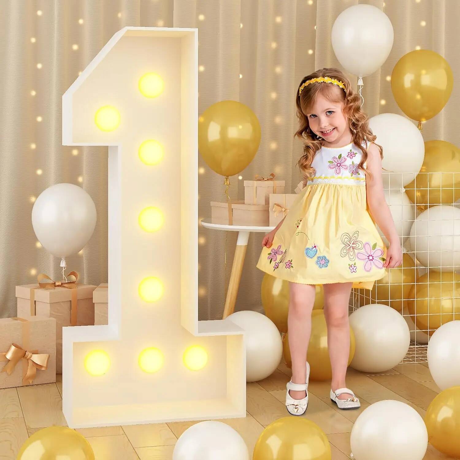 Confetti Balloon Set - أرقام ضوئية عملاقة LED لحفلات أعياد