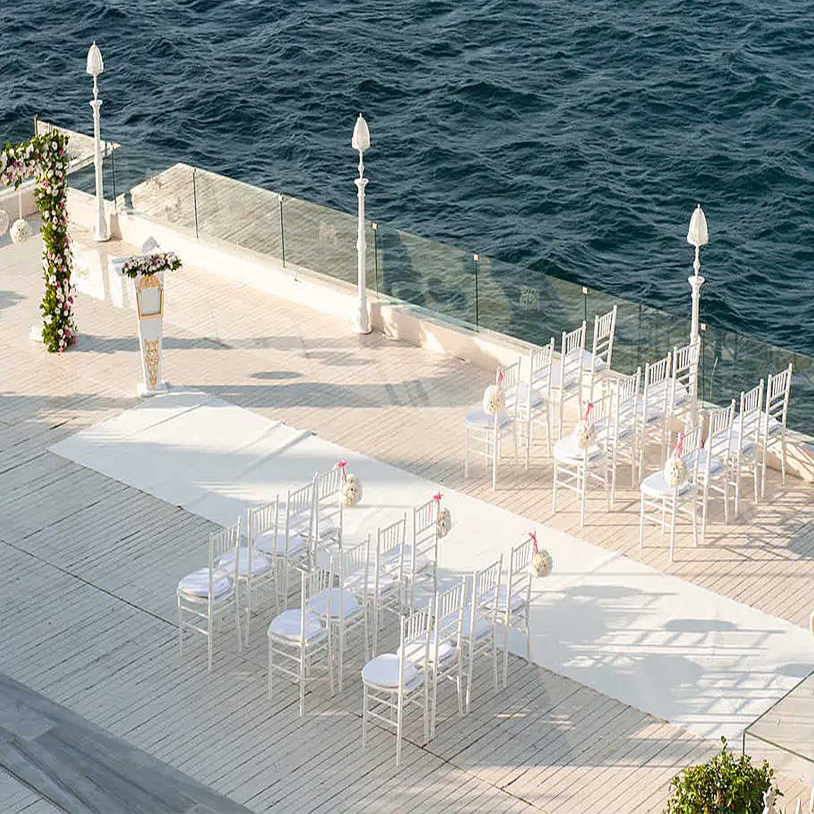Aisle Runner White - سجاد زفاف متين، مناسب للممرات الداخلية