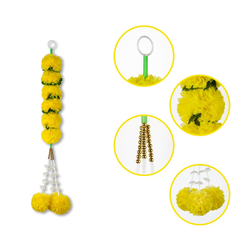 Indian Wedding Decor Supply - أضواء زهور القطيفة على شكل سلسلة