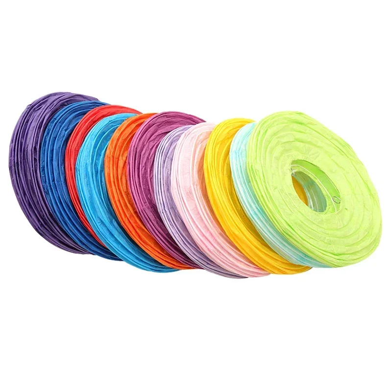 Wedding Event Supply - فوانيس ورقية صينية متعددة الألوان 15-20-25-30-35-40