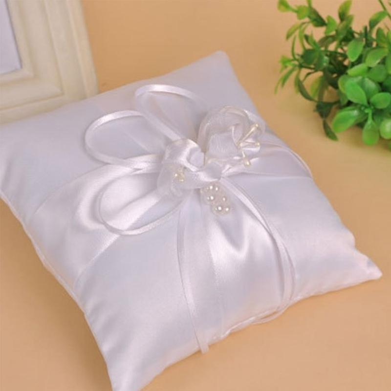 Ring Bearer Pillow - P9FE Wedding Pearls Rings Palow لحفلات