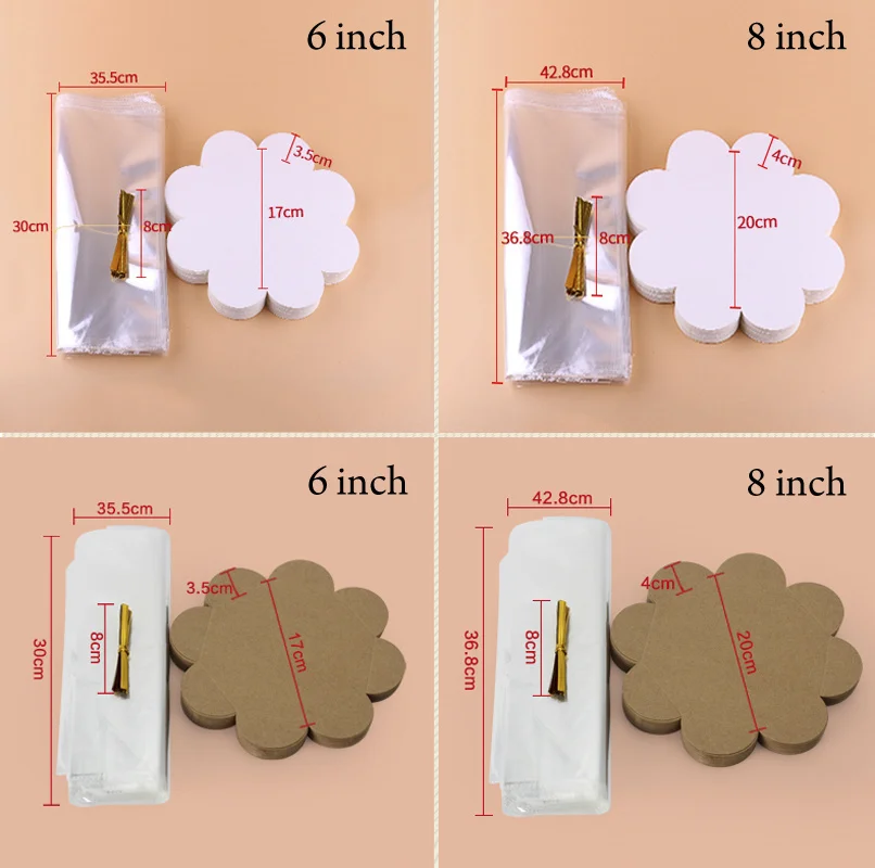 10 قطعة 6/8 بوصة الشيفون كعكة  - مراجعة Wedding Supply Shops وسعره