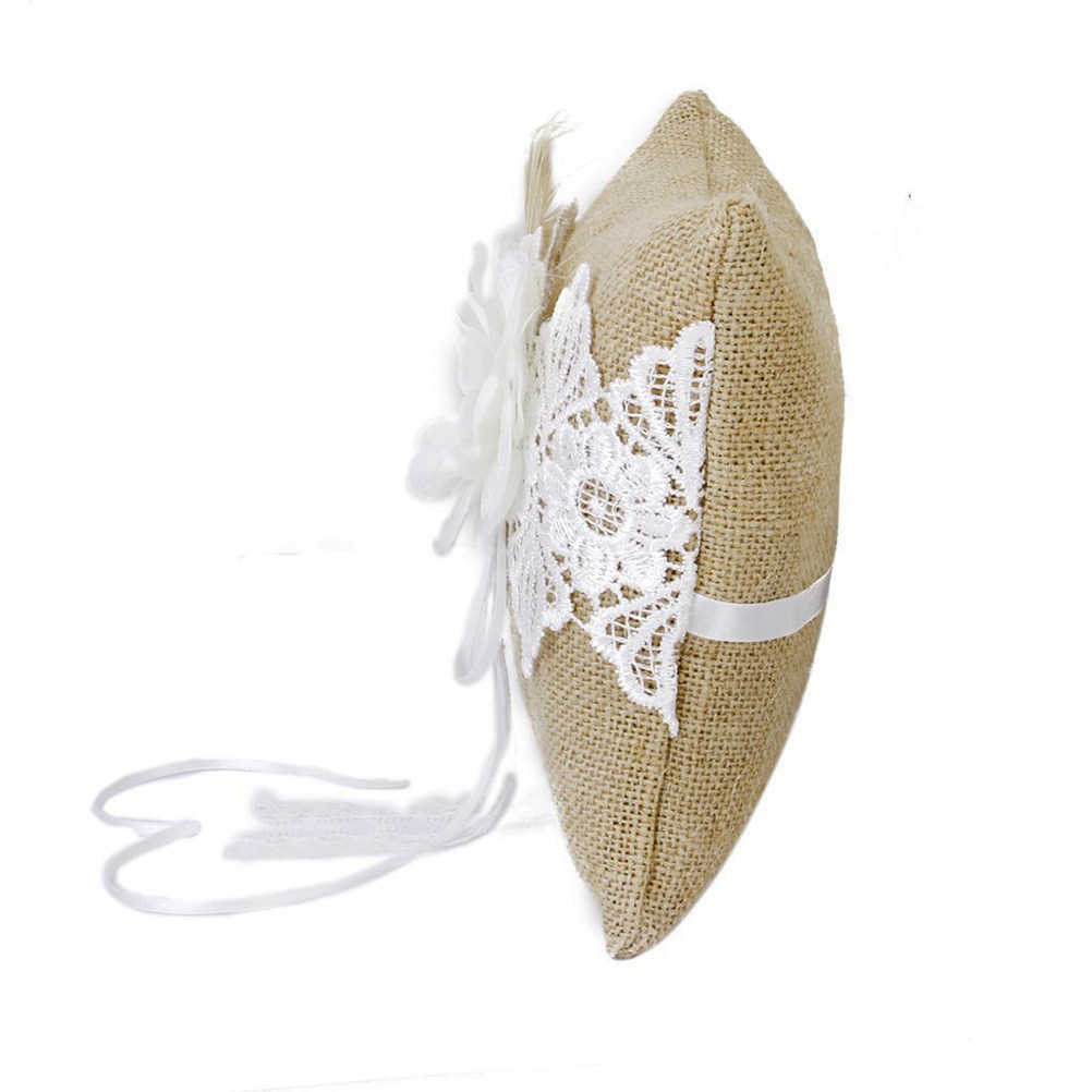 وسادة خواتم الزفاف من الجوت مق - مراجعة Ring Bearer Pillow وسعره