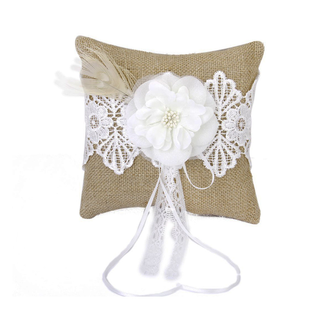 وسادة خواتم الزفاف من الجوت مق - مراجعة Ring Bearer Pillow وسعره