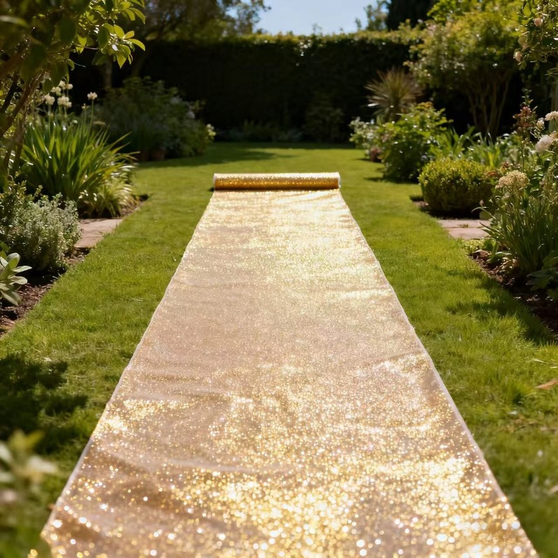 سجاد زفاف متلألئ، إكسسوارات خا - مراجعة Aisle Runner White وسعره