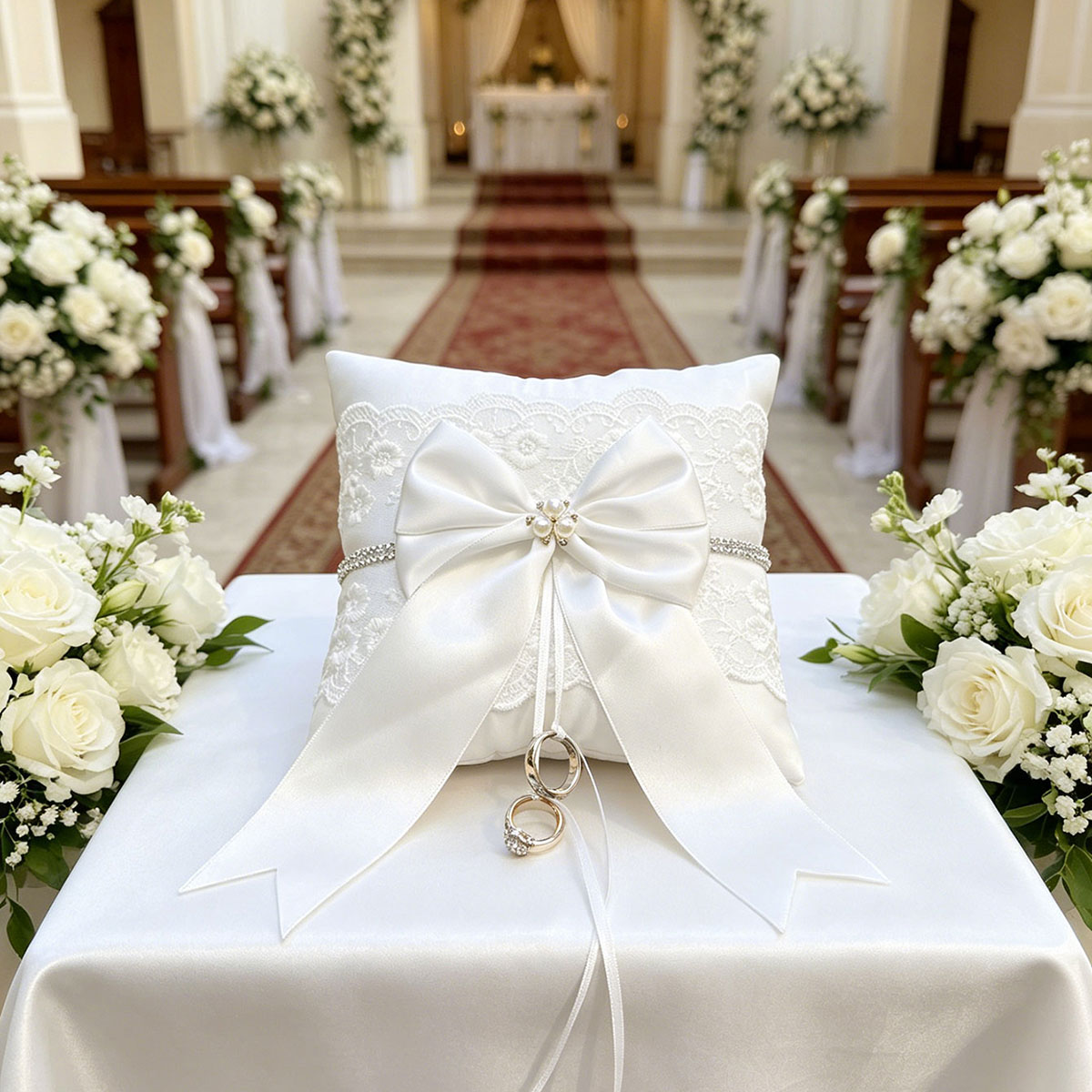 وسادة خاتم زفاف من الدانتيل ال - مراجعة Ring Bearer Pillow وسعره