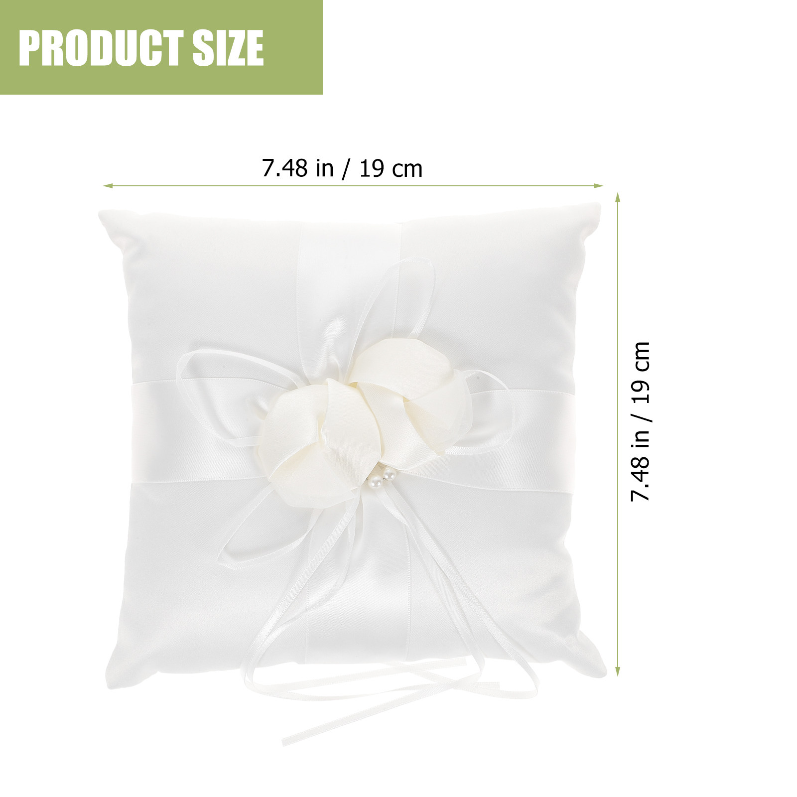 وسادة خواتم أنيقة بيضاء من الس - مراجعة Ring Bearer Pillow وسعره