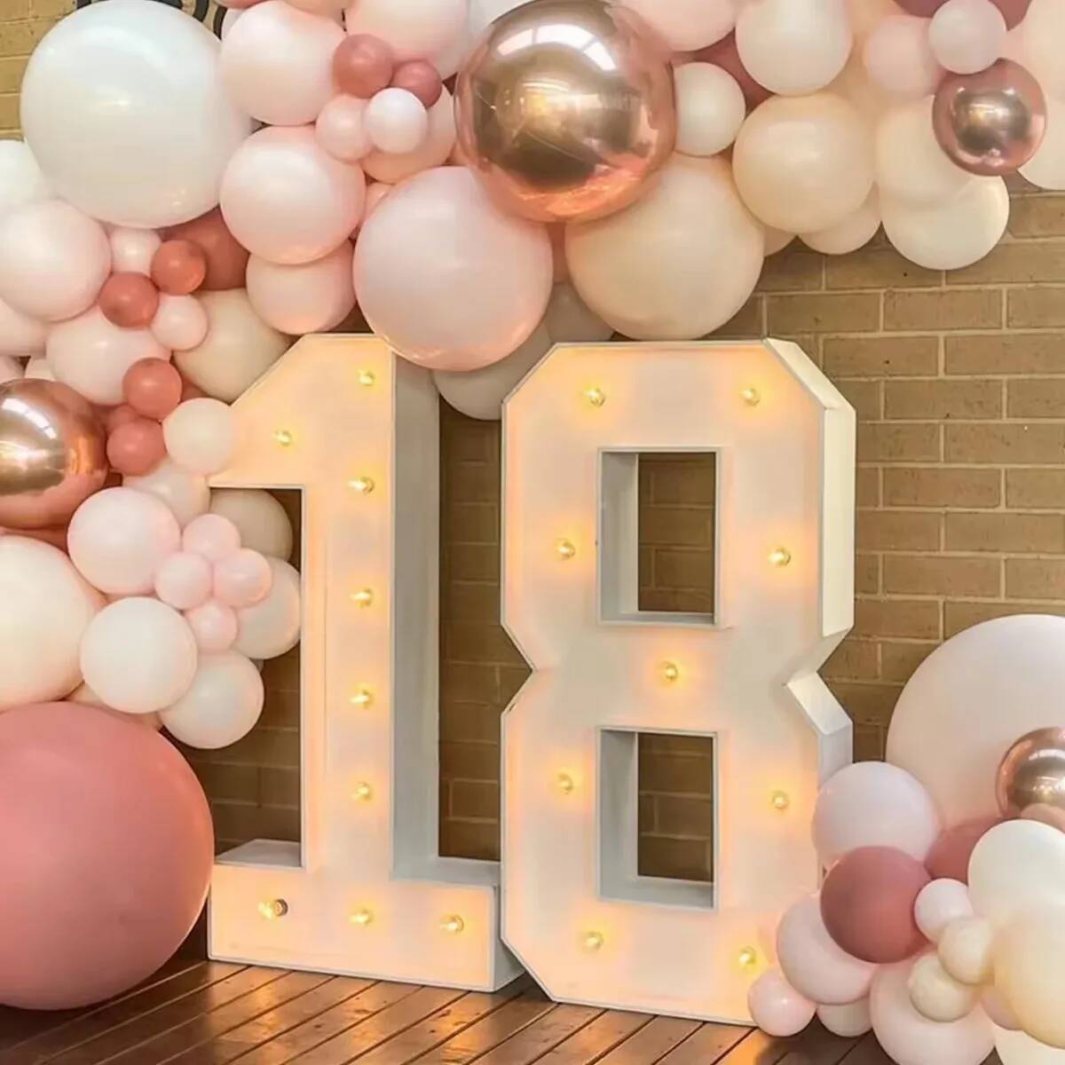 أرقام ضوئية عملاقة LED لحفلات  - مراجعة Confetti Balloon Set وسعره