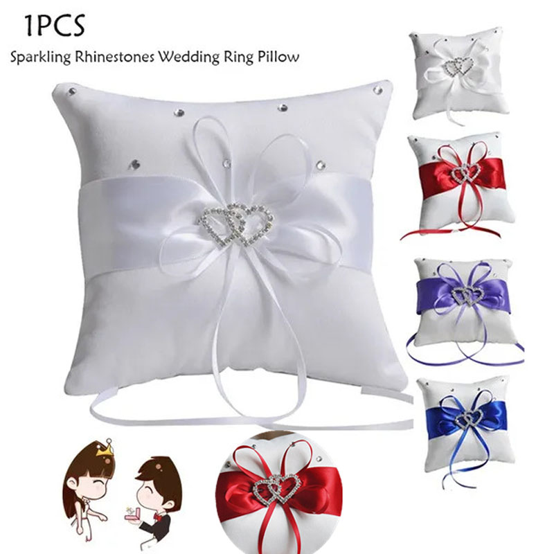 1 قطعة 10*10 سنتيمتر تألق الرا - مراجعة Ring Bearer Pillow وسعره