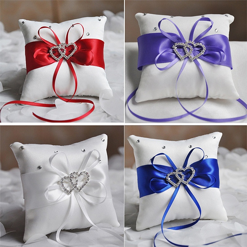 1 قطعة 10*10 سنتيمتر تألق الرا - مراجعة Ring Bearer Pillow وسعره