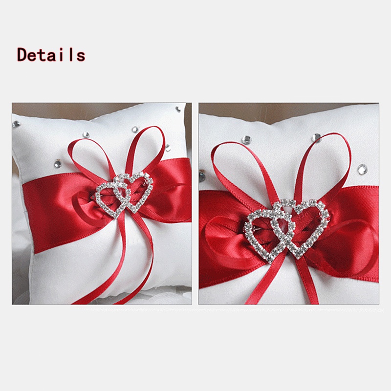 1 قطعة 10*10 سنتيمتر تألق الرا - مراجعة Ring Bearer Pillow وسعره