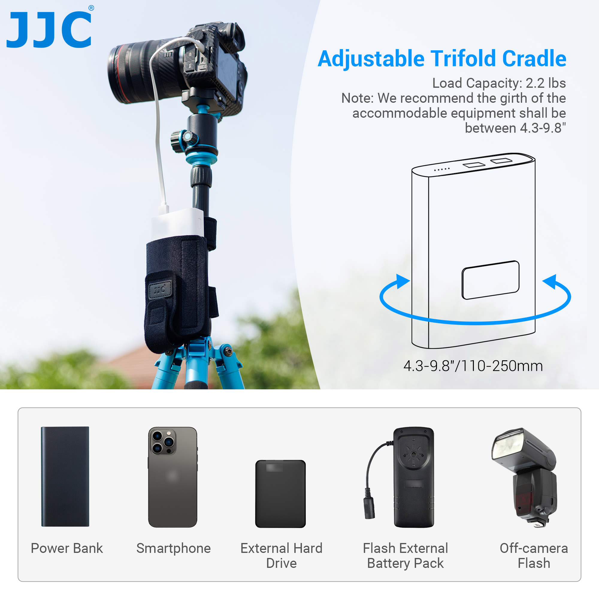 JJC معدات تصاعد حزام كابل مهد  - مراجعة Wedding Power Supply وسعره