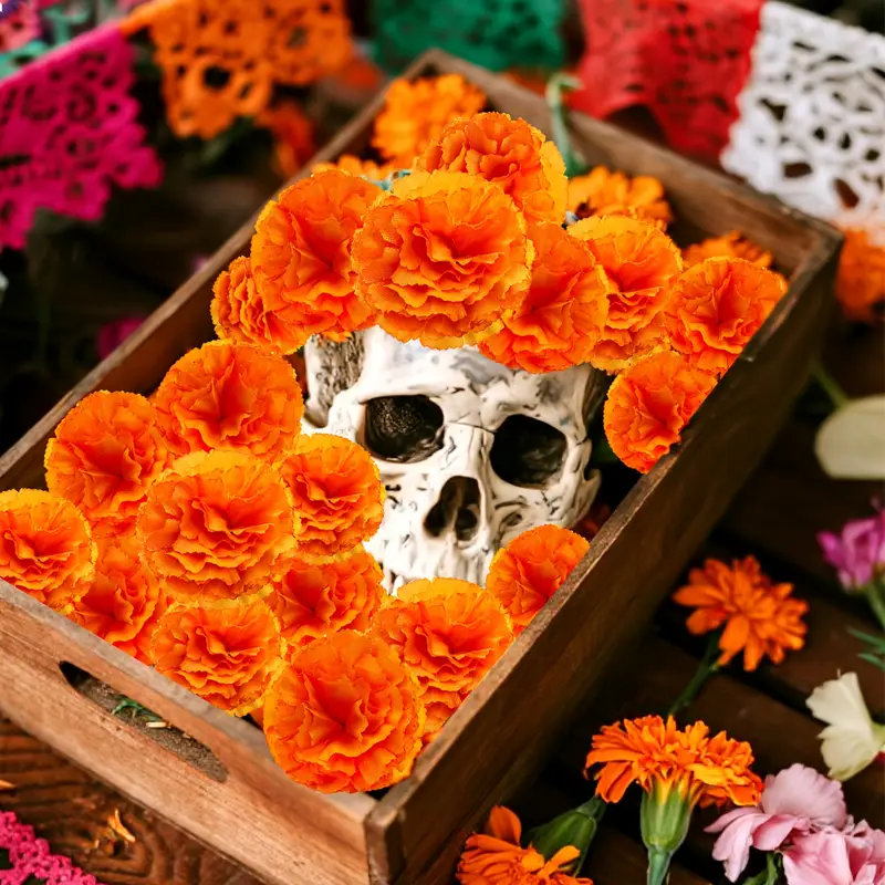 رؤوس زهرة القطيفة الاصطناعية ل - مراجعة Indian Wedding Decor Supply وسعره