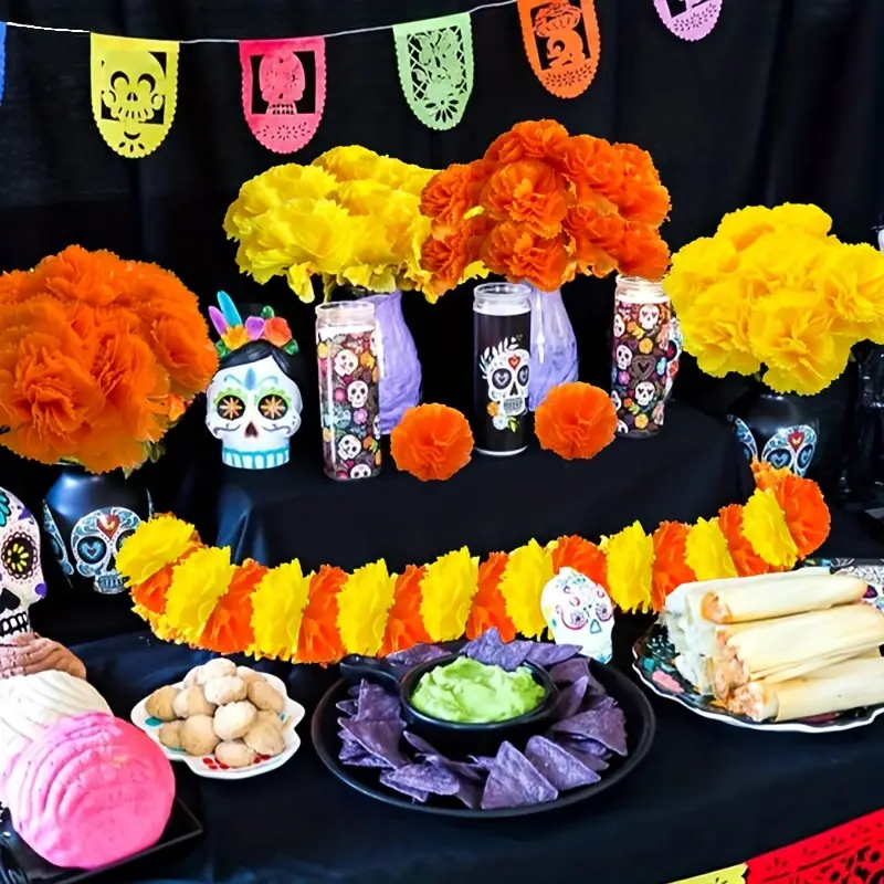 رؤوس زهرة القطيفة الاصطناعية ل - مراجعة Indian Wedding Decor Supply وسعره