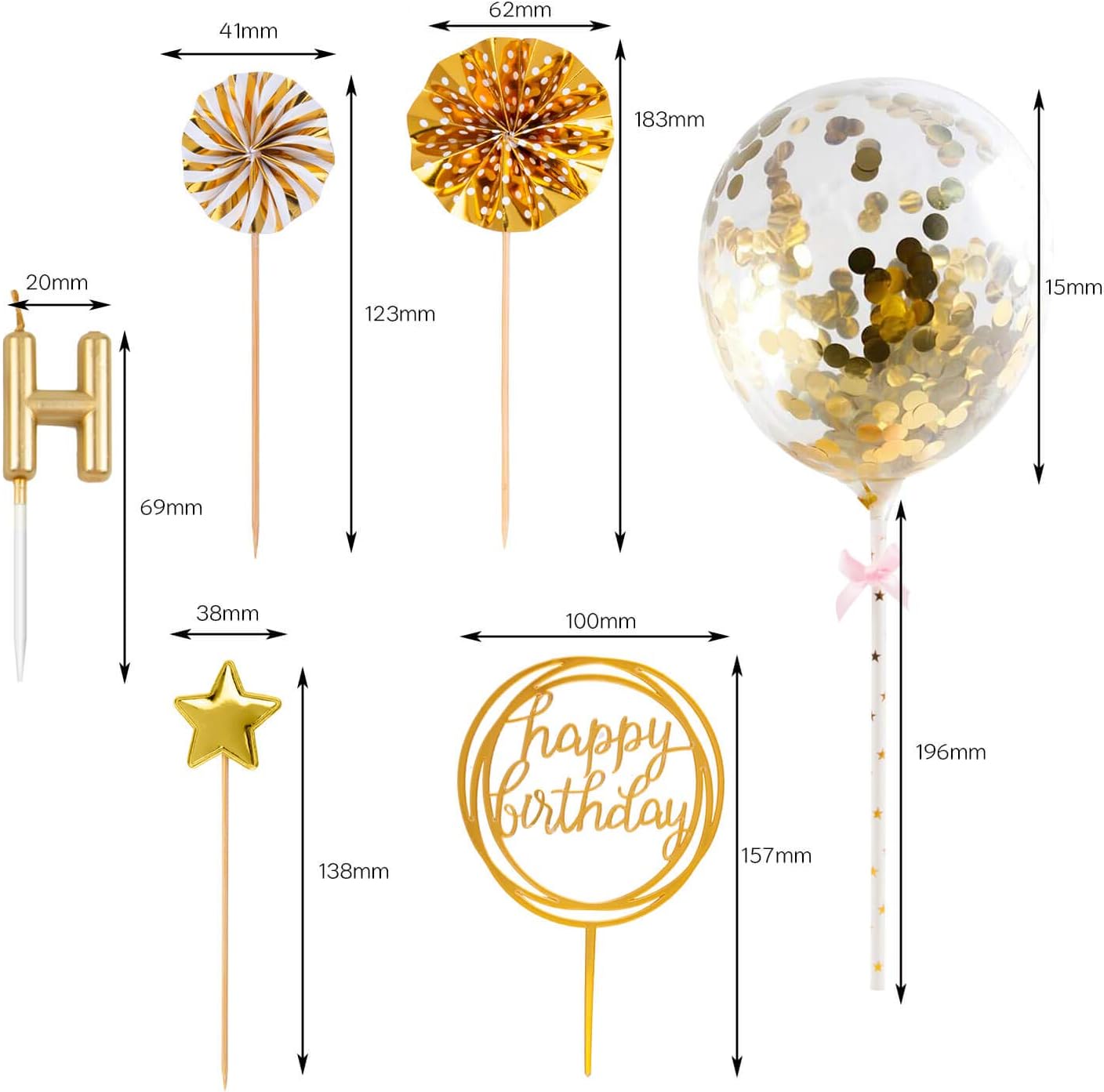 مجموعة شموع ذهبية لعيد الميلاد - مراجعة Confetti Balloon Set وسعره