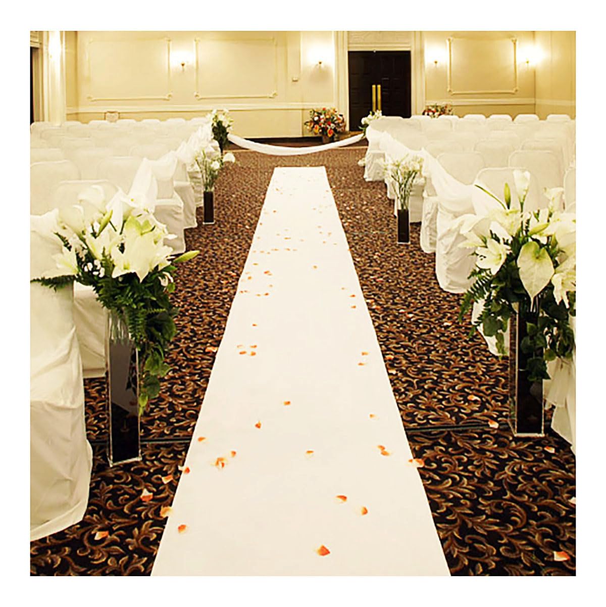سجادة مضادة للانزلاق لحفل الزف - مراجعة Aisle Runner White وسعره