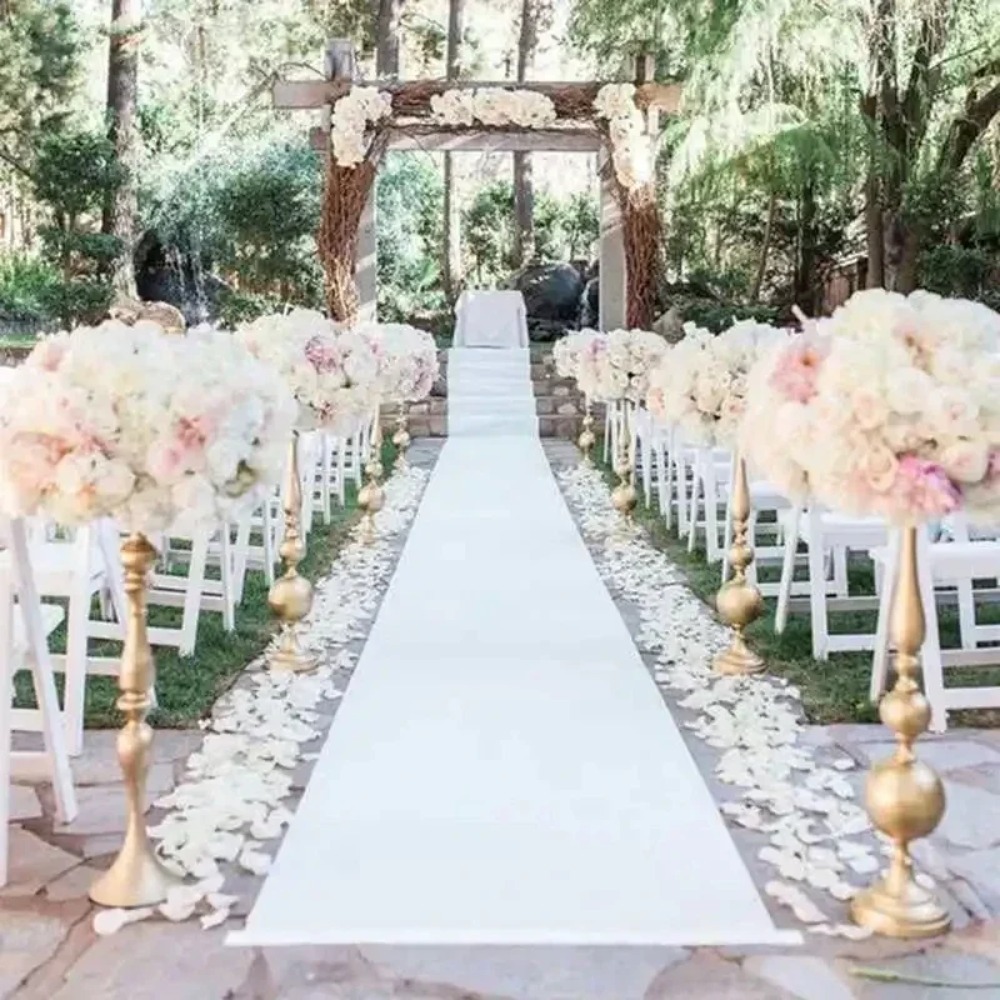 سجادة أنيقة لممر حفلات الزفاف  - مراجعة Aisle Runner White وسعره