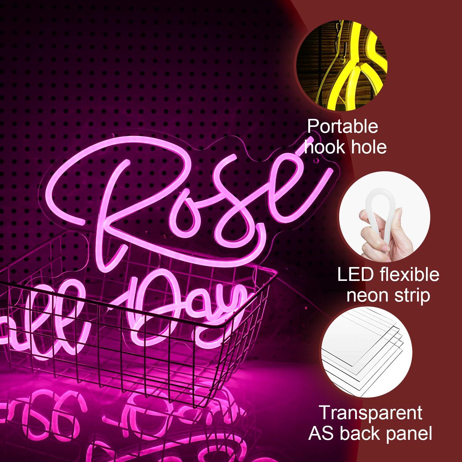لافتة نيون على شكل وردة قابلة  - مراجعة Wedding Led وسعره
